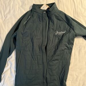 Men's Barstool Golf Jacket in Dark Green